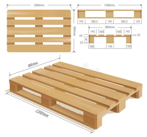 Паллеты в разобранном виде