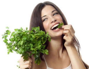 Маски из петрушки