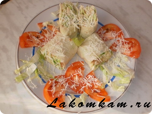 Салат Ролл цезарь Салат Ролл цезарь