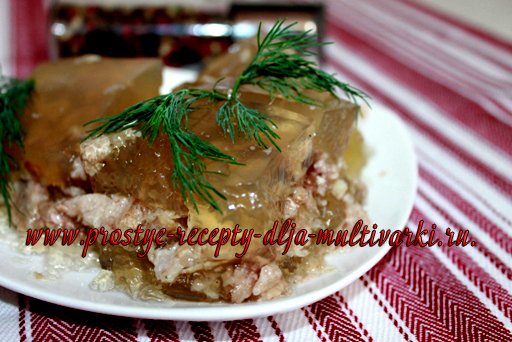 Холодец из рульки в мультиварке