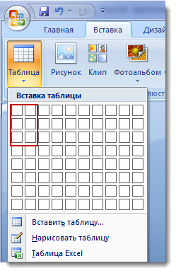 таблица в PowerPoint