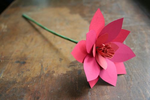 объемные цветы из бумаги своими руками