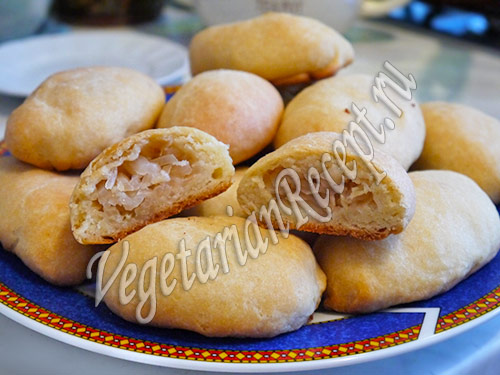 пирожки из теста на кефире с капустой