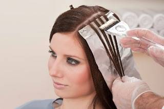 мелирование с фольгой