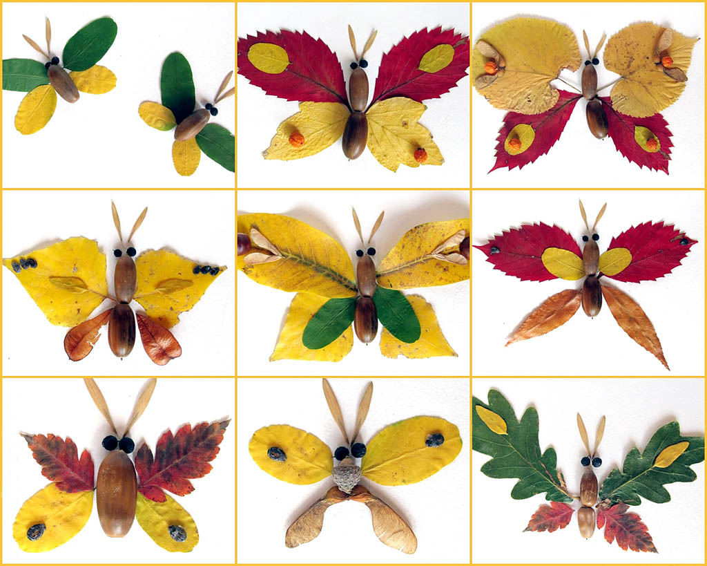 Тематическая подборка осенних поделок из листьев