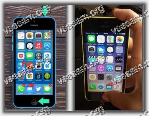 сделать скрин экрана на телефоне айфоне 5 se