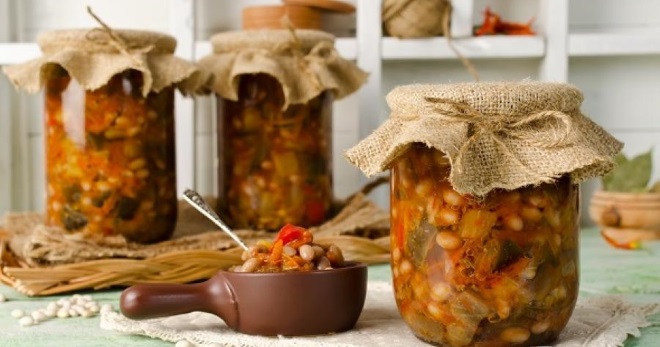 Салат с фасолью на зиму - вкусные рецепты оригинальной сытной закуски