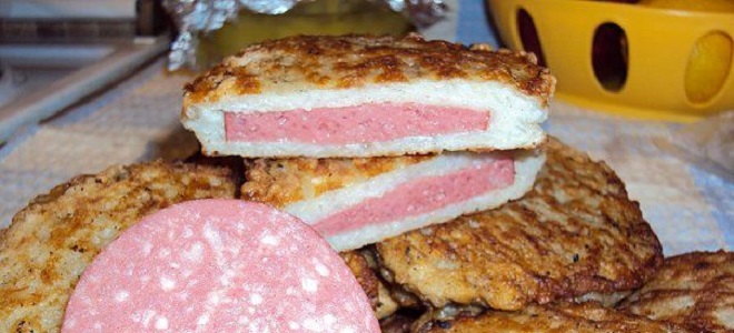 Драники картофельные с колбасой