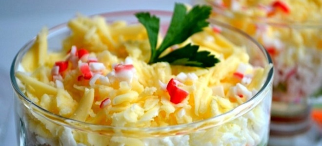 Крабовый салат без риса