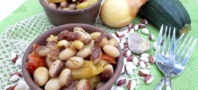 салат из кабачков и фасоли на зиму