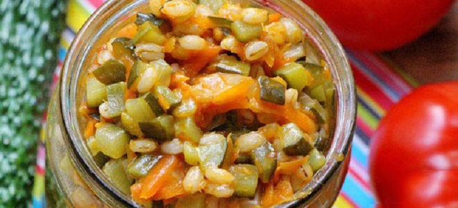 Салат из огурцов с рисом на зиму