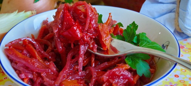 салат на зиму из свеклы и перца