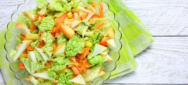 Салат с китайской капустой и кукурузой