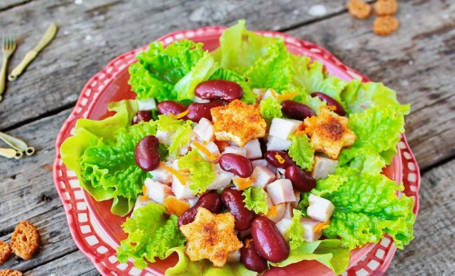 украшения для простого салата из фасоли 3