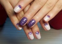 Маникюр гель лаком с блестками