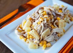 салат с ананасом рецепт