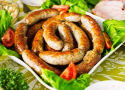домашняя колбаса из курицы и свинины