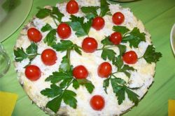 салат из курицы сыра и помидоров