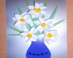 аппликация на открытке для мамы 9