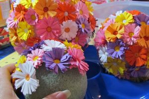 топиарии из искуственных цветов 15