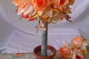 топиарии из искуственных цветов 8