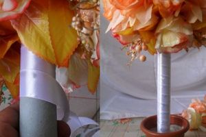 топиарии из искуственных цветов 9