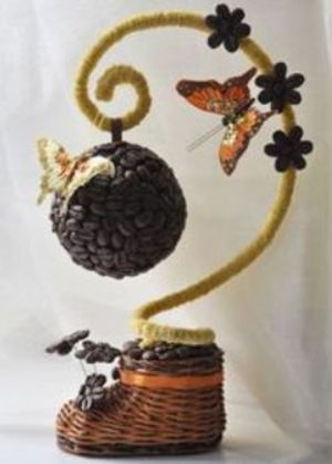 топиарий из кофейных зерен 27