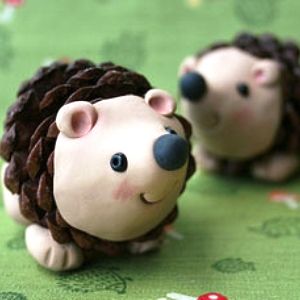 ежик из шишек9