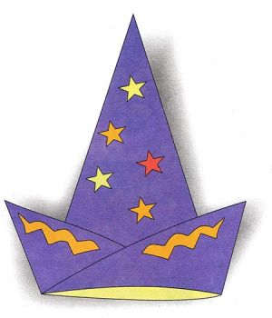 Как сделать колпак из бумаги5