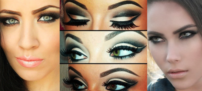 Макияж Смоки Айс для зеленых глаз0