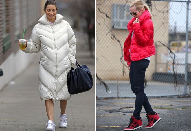 с чем носить пуховик зимой 2018