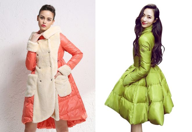 пуховик платье 2018