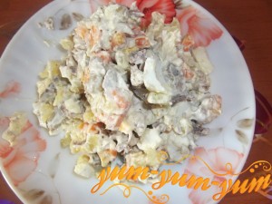 Салат с картошки с мясом