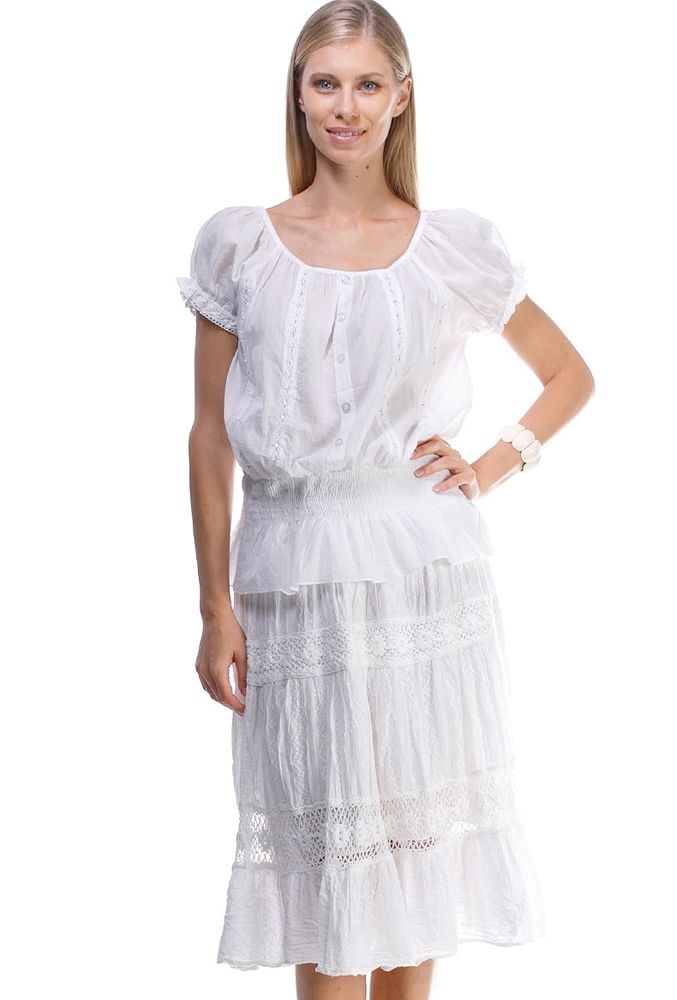 Белое бохо, или Шикарная одежда для королевы летнего пляжа, фото № 37