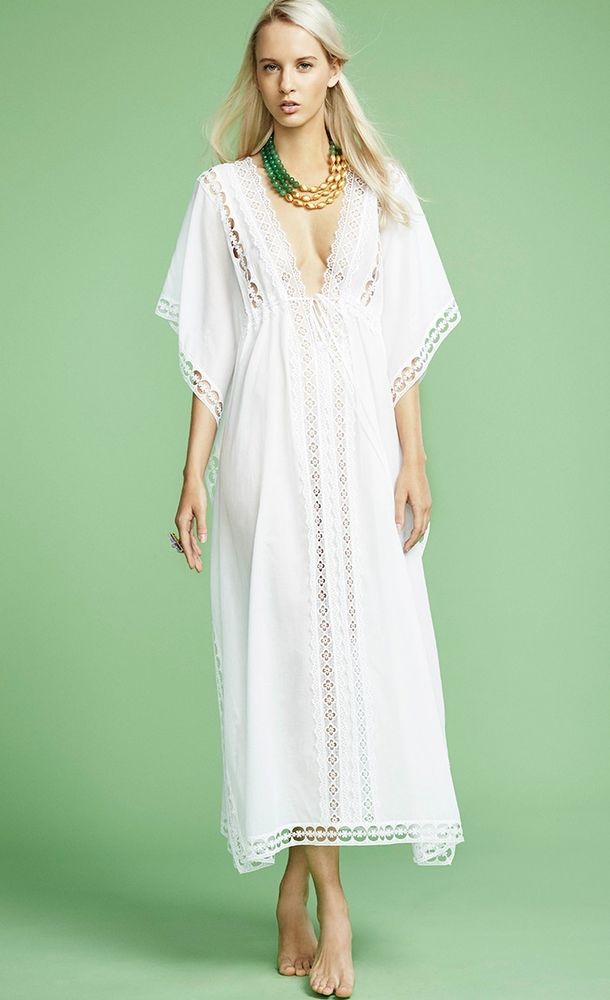 Белое бохо, или Шикарная одежда для королевы летнего пляжа, фото № 48