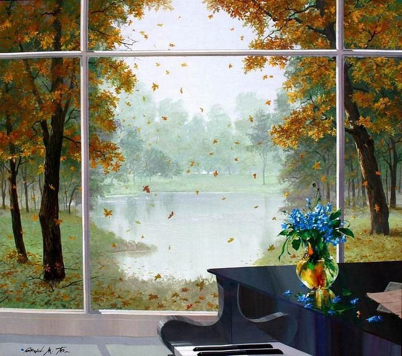 Осень в окнах 30 поэтичных и нежных работ живописцев, фото № 14