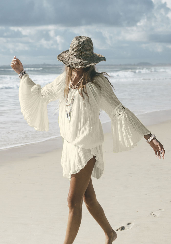Белое бохо, или Шикарная одежда для королевы летнего пляжа, фото № 116