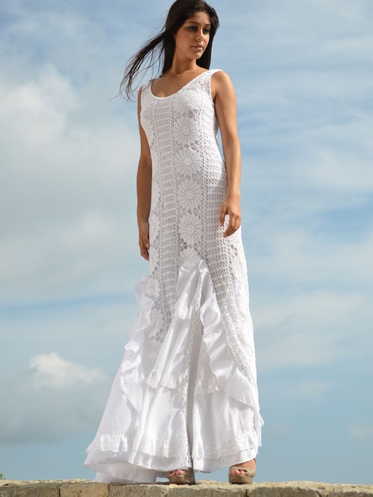 Белое бохо, или Шикарная одежда для королевы летнего пляжа, фото № 9