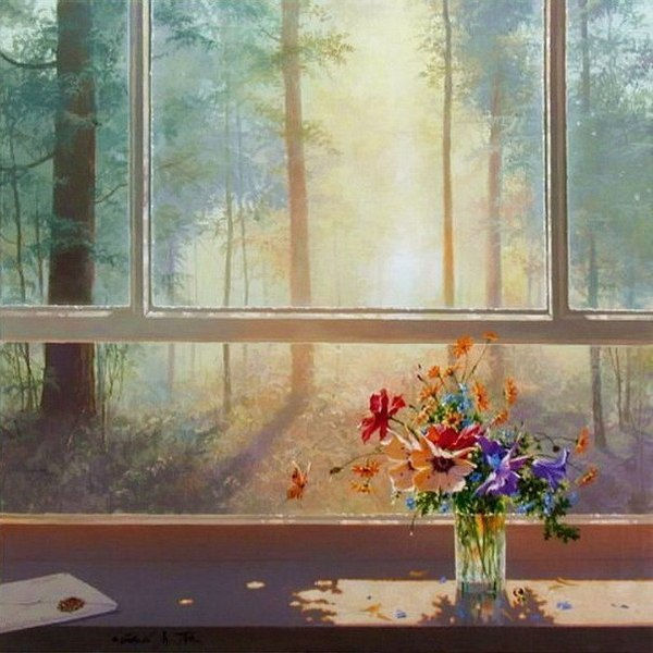 Осень в окнах 30 поэтичных и нежных работ живописцев, фото № 11