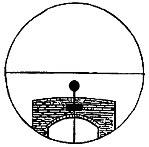 Что было видно через телескоп во время эксперимента по проверке шарообразности Земли. Рисунок А. Уоллеса. Изображение: «Наука и жизнь»