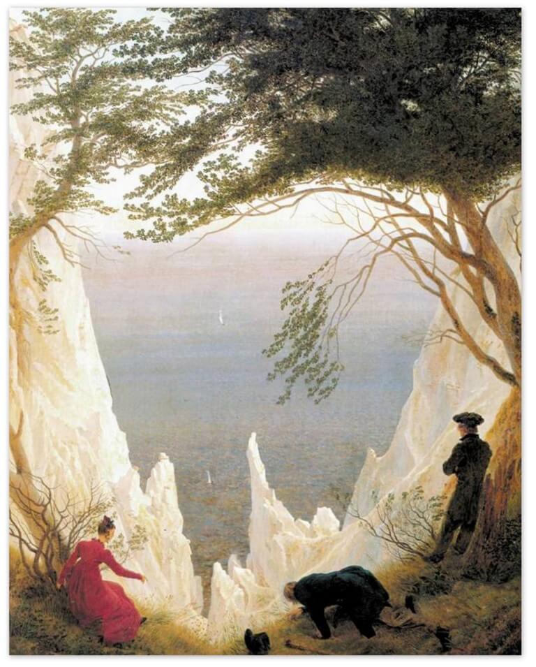 Меловые скалы на острове Рюген - Каспар Давид Фридрих (1818)
