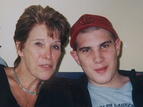 Torn apart: Gloria with Bobby aged 19. She became terrified of him after he become addicted to drugs