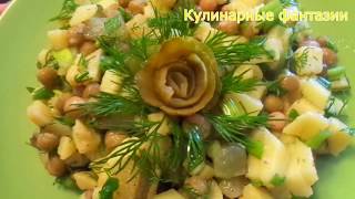 Картофельный салат на каждый день НЕ ДОРОГОЙ И ВКУСНЫЙ. Салаты. Простые рецепты