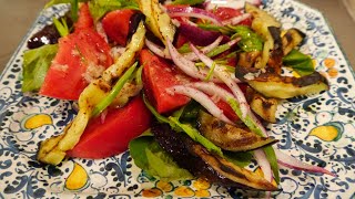 Осенний салат из баклажанов с помидорами