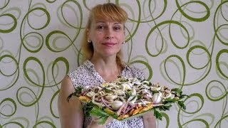 Картофельный салат с грибами и ветчиной вкусно и просто