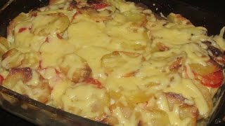 Овощная запеканка с фаршем в духовке. Большая и вкусная ;)