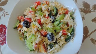 Готовим вкусный греческий салат с пекинской капустой.