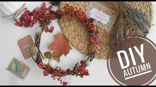 DIY AUTUMN🍂 🍁 //КАК СДЕЛАТЬ ВЕНОК ИЗ РЯБИНЫ🍄 //ОСЕННИЙ ДЕКОР🍂 🍁