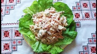 Рецепты салатов с грибами,ветчиной,помидорами и сыром Салат с шампиньонами,мясом вкусный рецепт