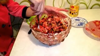 Винегрет классический с горошком как приготовить салат быстро вкусно